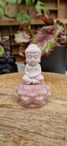 Roze andes opaal buddha op lotus