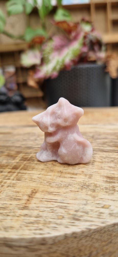 Roze andes opaal knuffel katjes